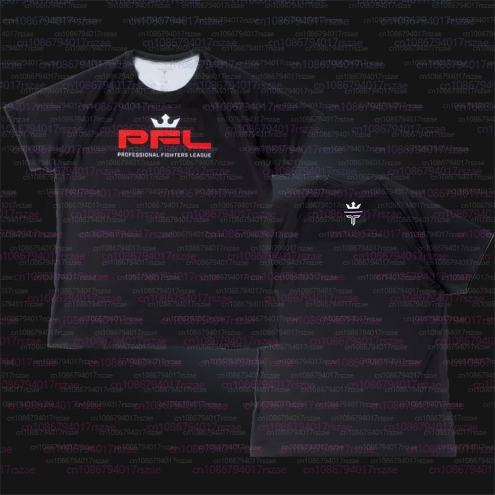 PFL Walk 2025 Boxing Jersey Men Summer Sparring MMA Uniform Clothing Outdoor Sports Short Sleeve Supporter T-Shirt Oversized Top