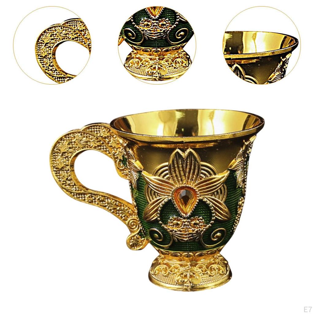 Medieval Goblet Metal Wine Cup Collectible Drinkware for Home Use