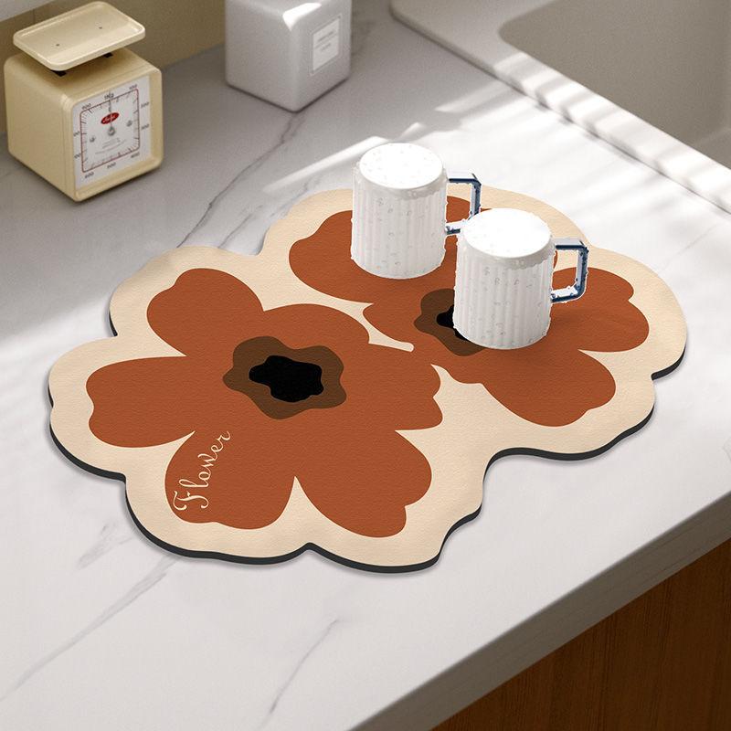 

30x40cm Absorbent Drainage Dish Drying Mat Tableware Draining Pad Style I