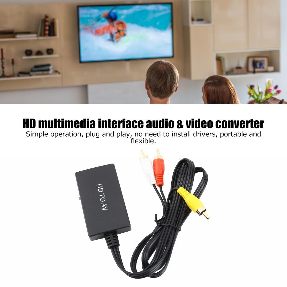 HD To AV 3RCA HD Multimedia Interface To Audio and Video Converter TV Adapter  Old TV