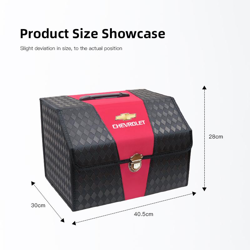 Leather Car Storage Box Trunk Foldable Portable Multiuse Bag For Chevrolet Spark Captiva Cruze Tracker Epica SS Z71 Sail Camaro