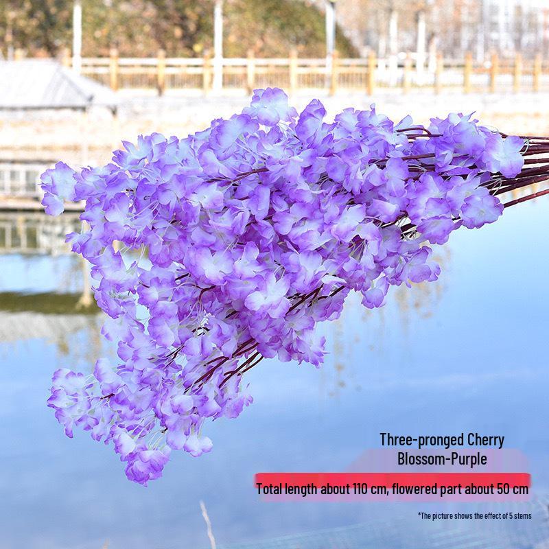 Ветви Цветущего Персика - Украшение для Свадьбы и Гостиной - Пластиковая Цветочная Лоза Ветви Вишни