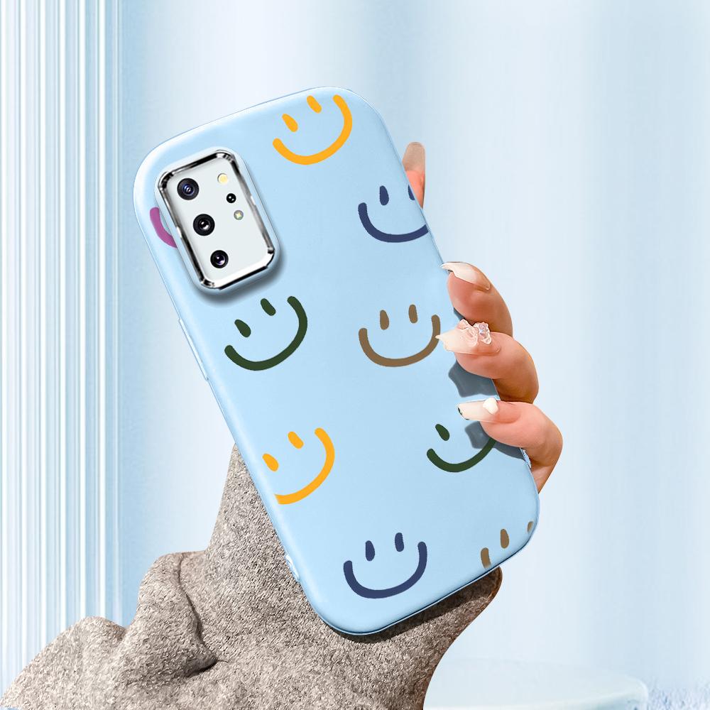 

Сплошной цвет с серебряным краем линзы, жирный корпус, Мягкий ТПУ, жидкий силиконовый чехол, противоударный чехол для телефона для Xiaomi Redmi Samsung Samsung F05 синий