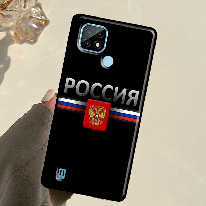 Russia Flag Coat Arms For Realme 13 11 10 12 14 Pro Plus GT 5 6 6T GT7 Pro C67 C61 C53 C51 C21Y C25S C75 C55 Case