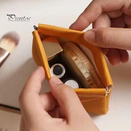 2 Pcs Sunglasses Pouch Soft Auto-Closing Stylish Case Faux Leather Anti-Scratch Lining Compact Glasses Bag Microfiber Screen Cleaning Bag