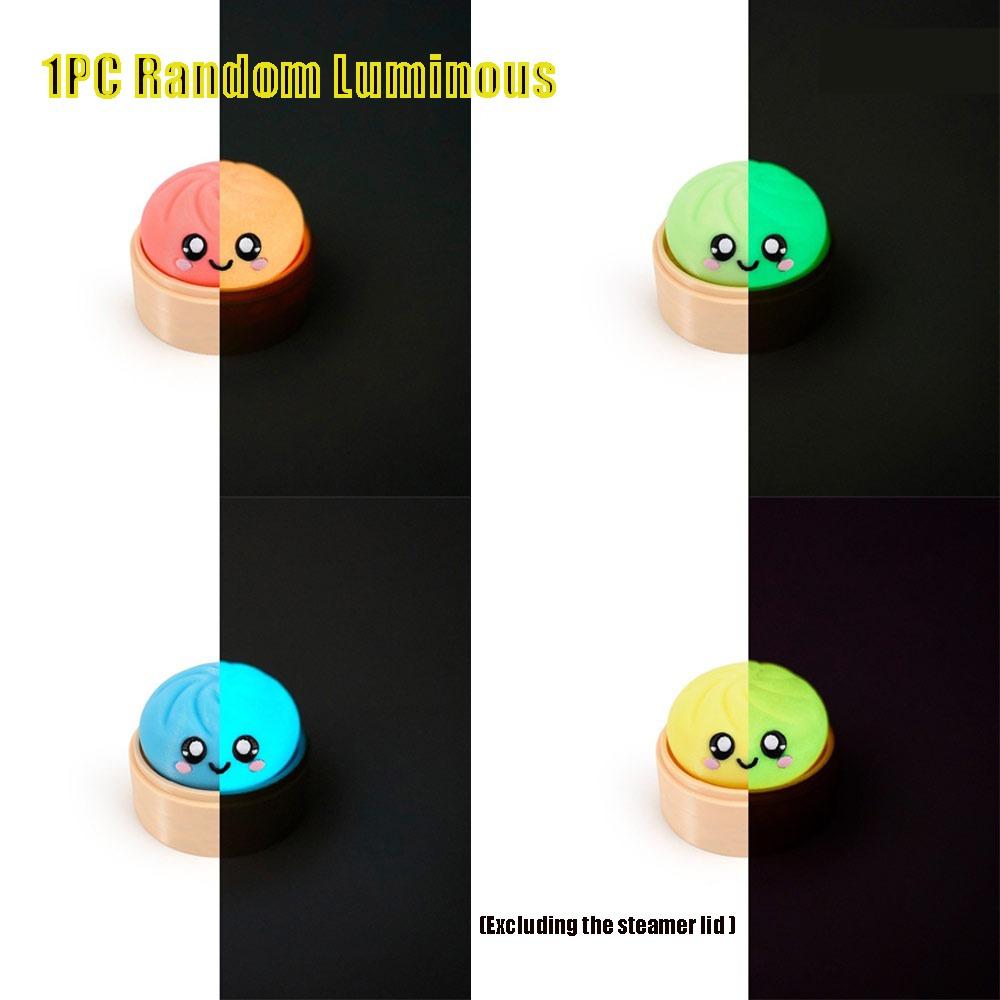 Multiple Gradient Colors Dumplings Blind Box Toy Luminous Baozi Fidget Button Toy  Home Decoration