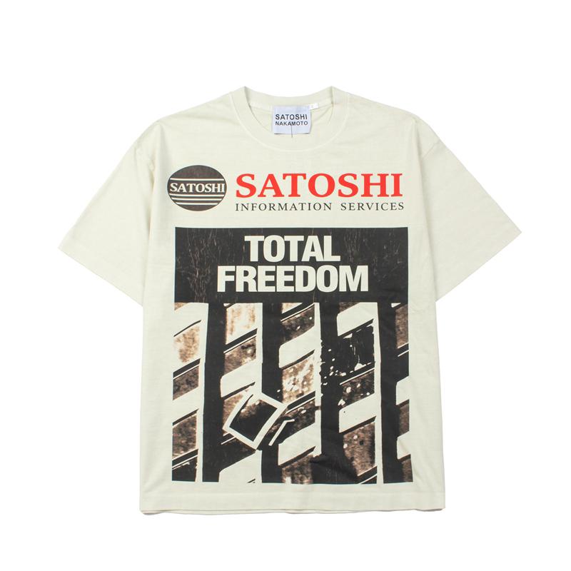 Satoshi Nakamoto Tshirt Print Unisex Vintage Washed Oversized Short Sleeve Tee YK Street Hip Hop Loose Casual Top