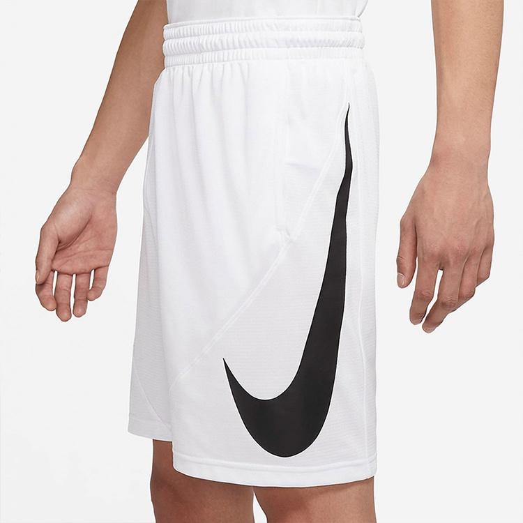 Men's Nike Logo Printing Athleisure Casual Sports Basketball Running Shorts White CN5299-100