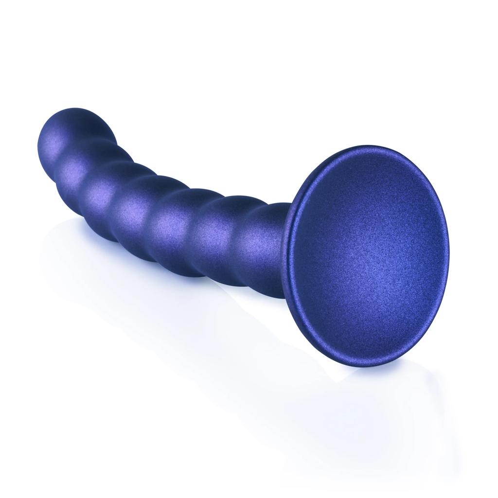Ouch! - Silicone G-Spot Dildo with Beads - 16.5 cm