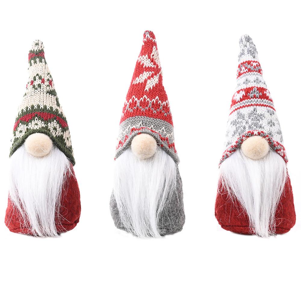 Christmas Fairy Snowflake Knit Hat Forest Elder Figurine Decorative Gift For Holiday Decor