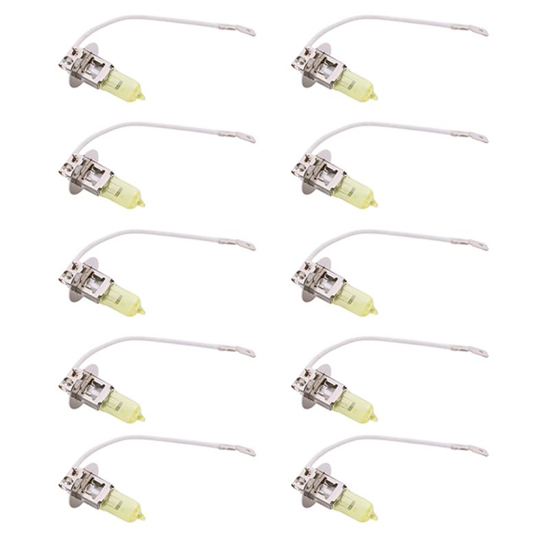 A03Z-Car Halogen Bulbs Vehicle Fog Light DC 12V H3 100W Yellow Bulbs
