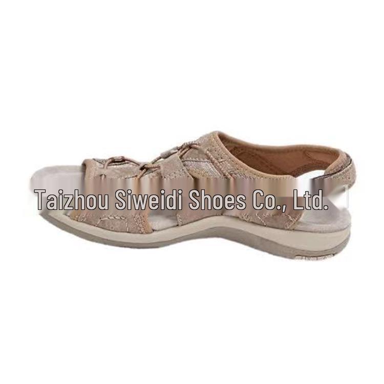 

Весна/Лето 2021 Женские сандалии для пляжа с круглым носком, нескользящие, легкие, дышащие 45 кофейный