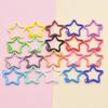 35mm Colorful Iron Star Keychain Ring for DIY Jewelry