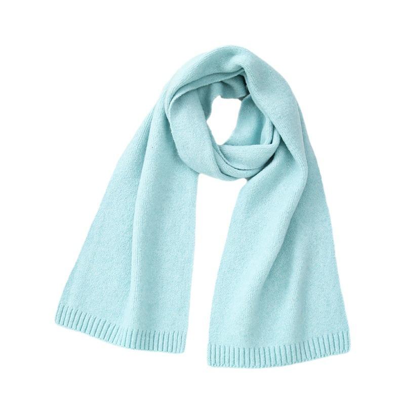 Women Scarf Cold Weather Thermal Neck Wrap Casual Outfit Scarf Solid Color Thickened Warm Knitting Scarf XWJ109