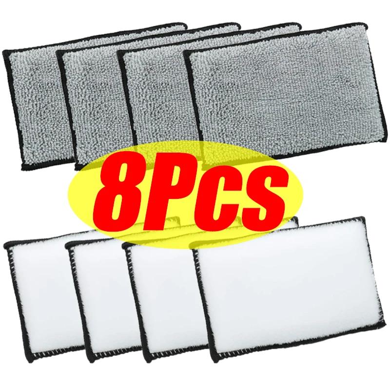 2-10Pcs Soft Double Side Microfiber Scrubbing Sponge Car Leather Cleaning Microfiber Towel Wax Sponge Auto Detailing Tools