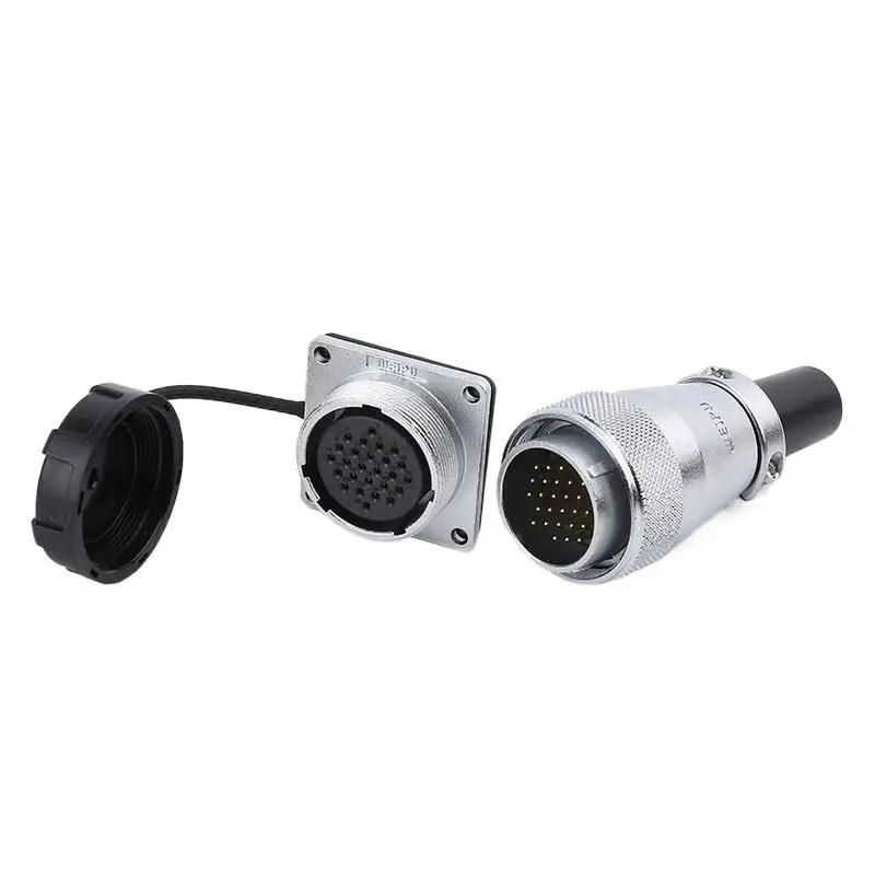 WEIPU WS28 Waterproof IP65 Electrical Connector 2-26 Pin M28 Auto Power Adapter For Solar LED Lighting Display Ebike Motorcycle
