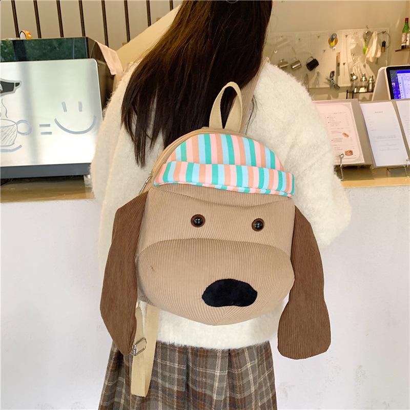 New cute puppy travel schoolbag large capacity backpack girl cartoon bag birthday gift computer bag