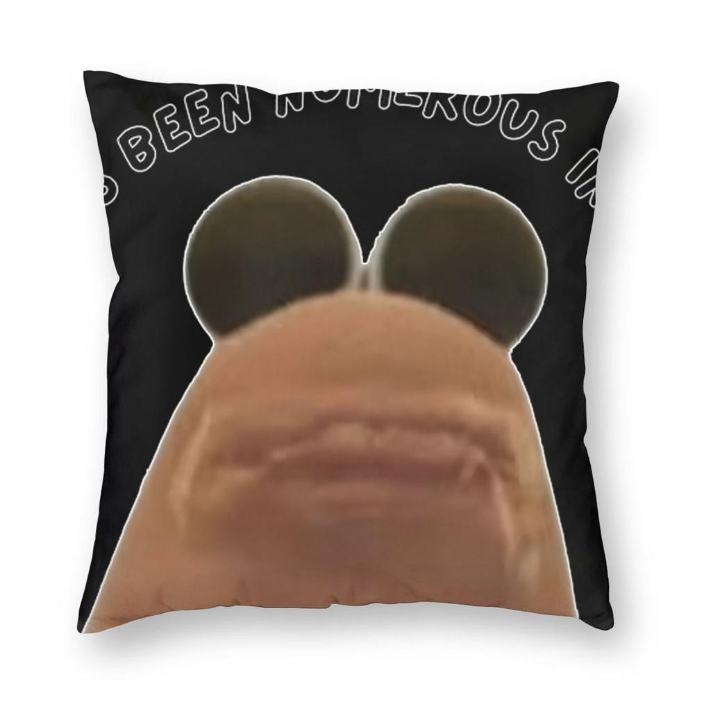 Marcus The Worm Robert Help Funny Meme Pillowcase Printed Polyester Cushion Cover Decor Pillow Case Cover Sofa Square 45X45cm