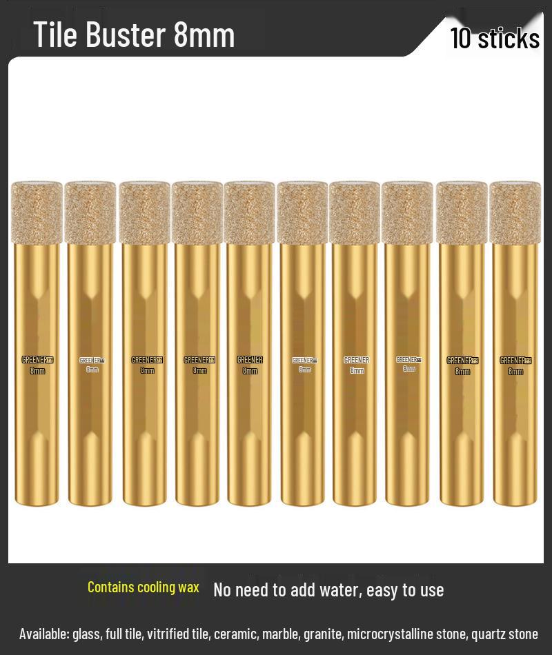 Green Forest 6mm Magnetic Hole Saw for Glass, Marble, & Vitrified Tile.