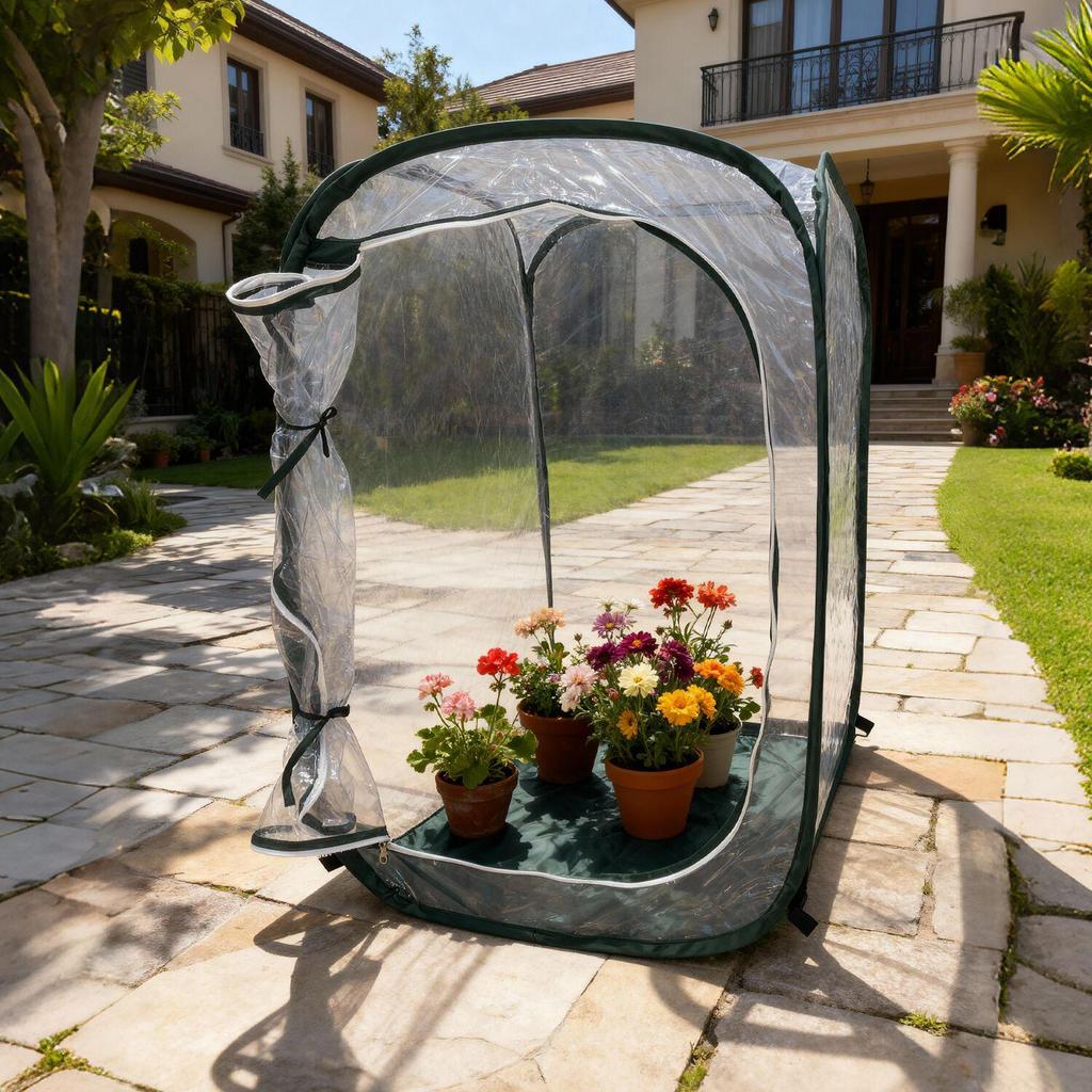 "Outdoor Balcony Greenhouse Insulated Shed for Garden Succulents and Bougainvillea"