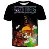 Anime One Piece Luffy Boy T-shirt CosPlay Short Sleeve Mens Cartoon Men's Top Loose Breathable Men's Casual Clothing