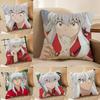 Japanese Anime L-Inuyasha Pillow Case Silky Elegant Comfort Sofa Bed Invisible Zipper