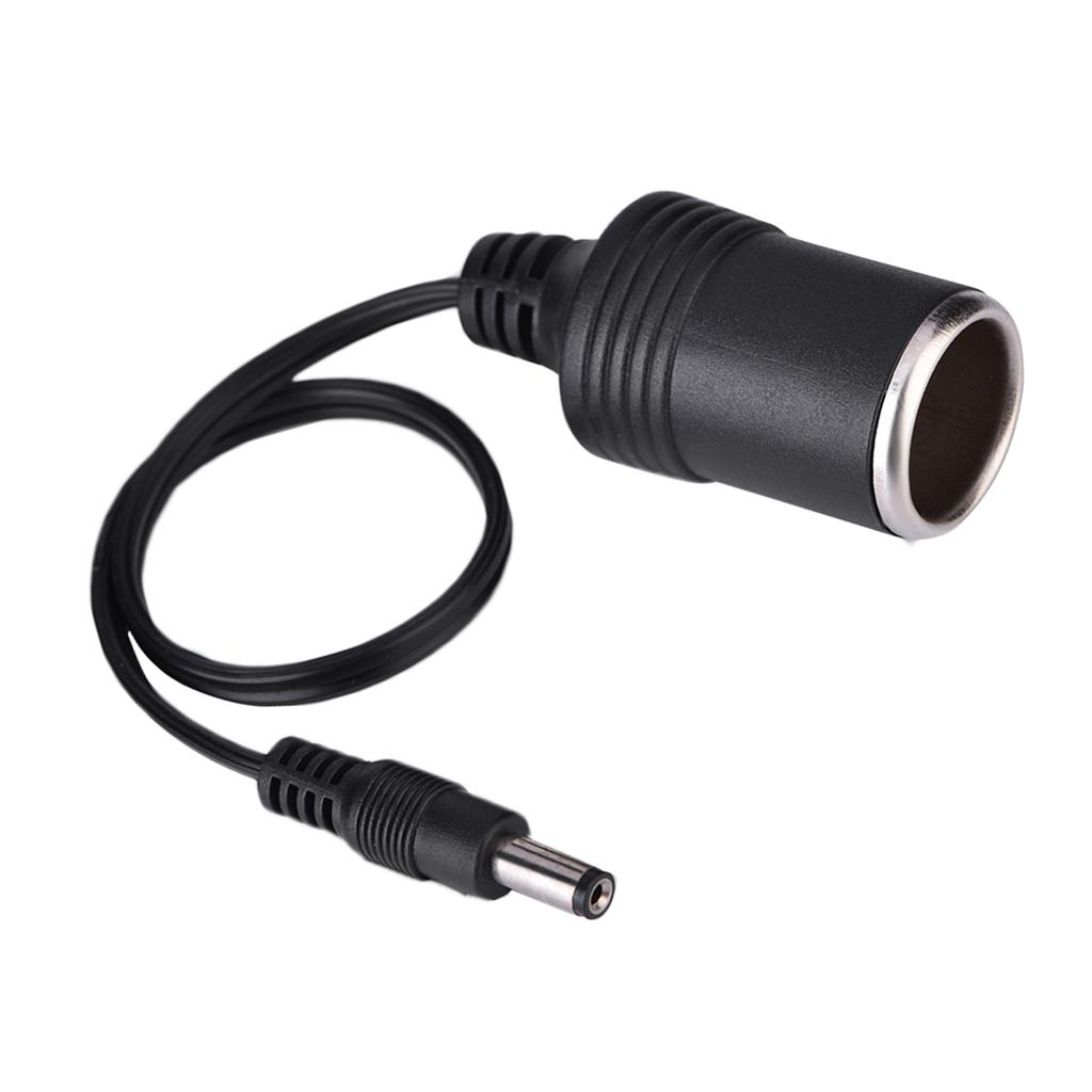 DC 5.5 x 2.1mm Female Plug to Car Cigarette Lighter Female Socket Power Supply Cable