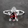 Hot Selling Fashionable White Diamond Turtle Ring Couples Simple Index Finger Ring Accessory