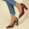 High heels trendy four-season fairy style pointed head shallow mouth thick heel temperament fashion shoes