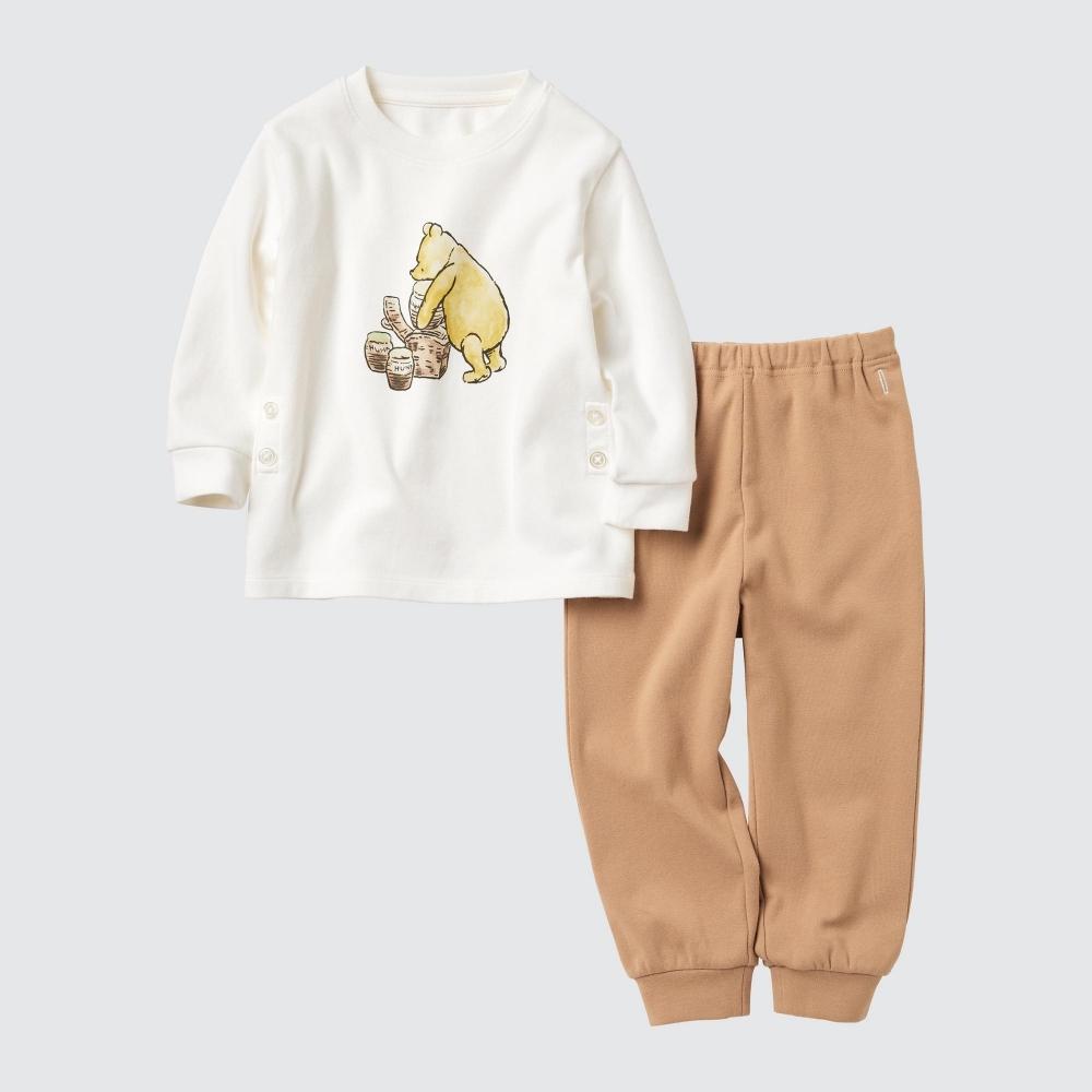 

UNIQLO BT Picture Book Пижама Длинный рукав F 32 BEIGE/BABY 90