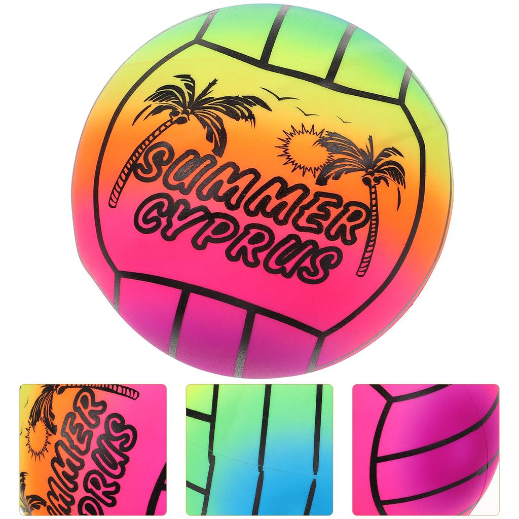 Tropical Beach Ball Outdoor Thickened Rainbow Pvc Volleyball Children's Inflatable Toy Indoor and Sports Equipment Bulk
