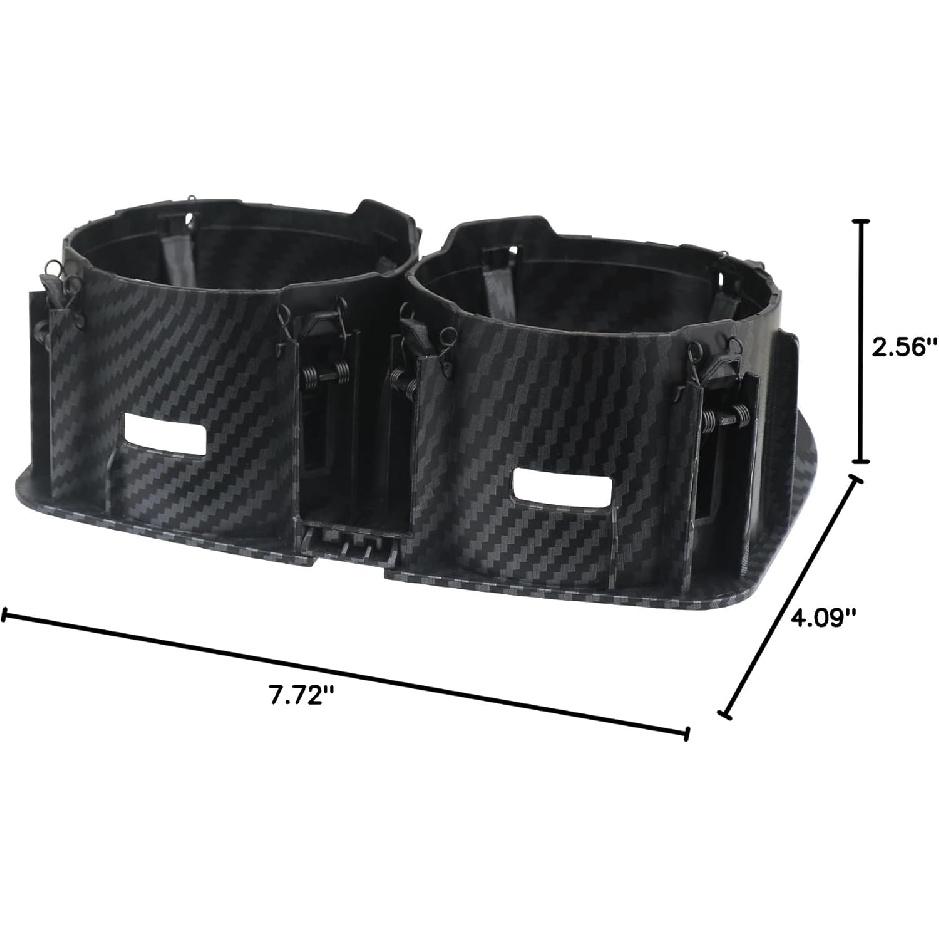 Center Console Cup Holder Ert (Carbon Fiber) Compatible With 2015- Mercedes-Benz W205 W213 W253 W257 W447 C E GLC Class Replaces A2056800691