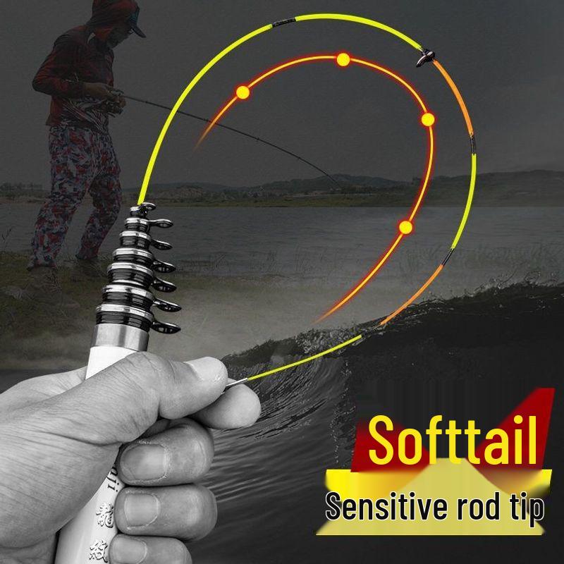 Ensemble Canne à Pêche en Mer sur Roches à Queue Souple Ultra-Courte – Haute Sensibilité pour Pêche à Pied, depuis Raft ou Pont.