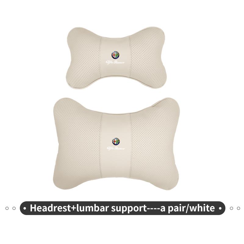 Car Headrest Neck Pillow Lumbar Support Cushion Interior Accessories For Alfa Romeo GT Stelvio F1 Brera Volante Tonale Gloria