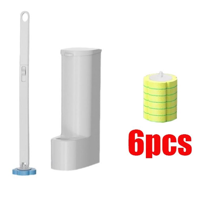 Brosse de toilette jetable Toilettes décontamination des toilettes nettoyage tête de rechange multifonctionnelle brosse de toilette jetable