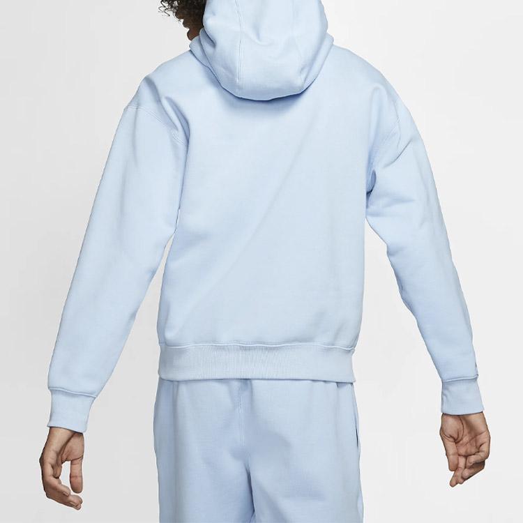 Nike Lab Fleece Warm Drawstring Hoodie Pullover Men Tops Spirit-Blue CD6393-436