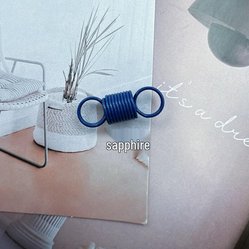 Colorful Enamel Spiral Stretch Spring Buckle 8-Shape Double Circle Connector for DIY Jewelry Accessories
