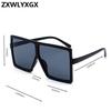 New Oversized Sunglasses Women Men Luxury  Designer Vintage Sun Glasses Female Male Big Frame Black Eyewear