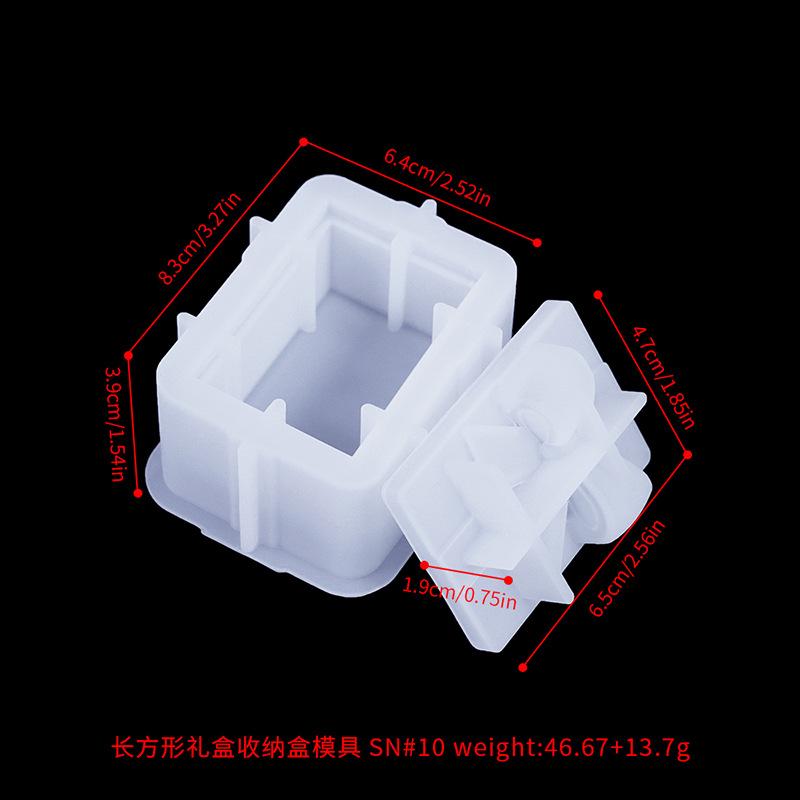 Matriță Gips Matriță Rășină Alimentară Matriță Cutie Cadou Crăciun Ușor de Îndepărtat Pentru Proiecte DIY Soluție de Depozitare Fabricare Lumânări