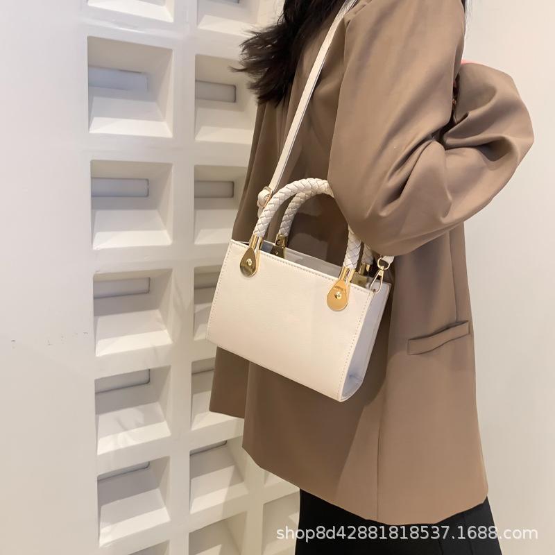 Vintageinspired 2023 Womens Pu Shoulder Bag Stylish Medium Handbag With Zipper Black