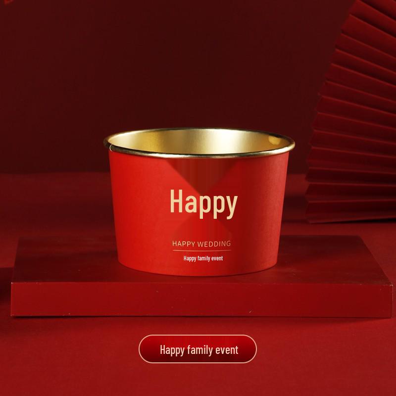 2025 Year of the Snake Gold Foil Disposable Cups & Bowls for New Year and Spring Festival Celebrations