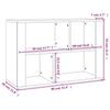Sideboard White 80 x 30 x 54 cm Particleboard