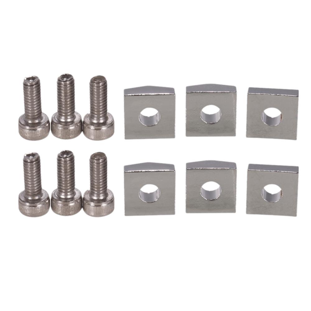6 PEZZI Blocco Dado di Bloccaggio Nero/Argento/Oro Parti Metalliche per Ponte Tremolo per Sostituzione Chitarra