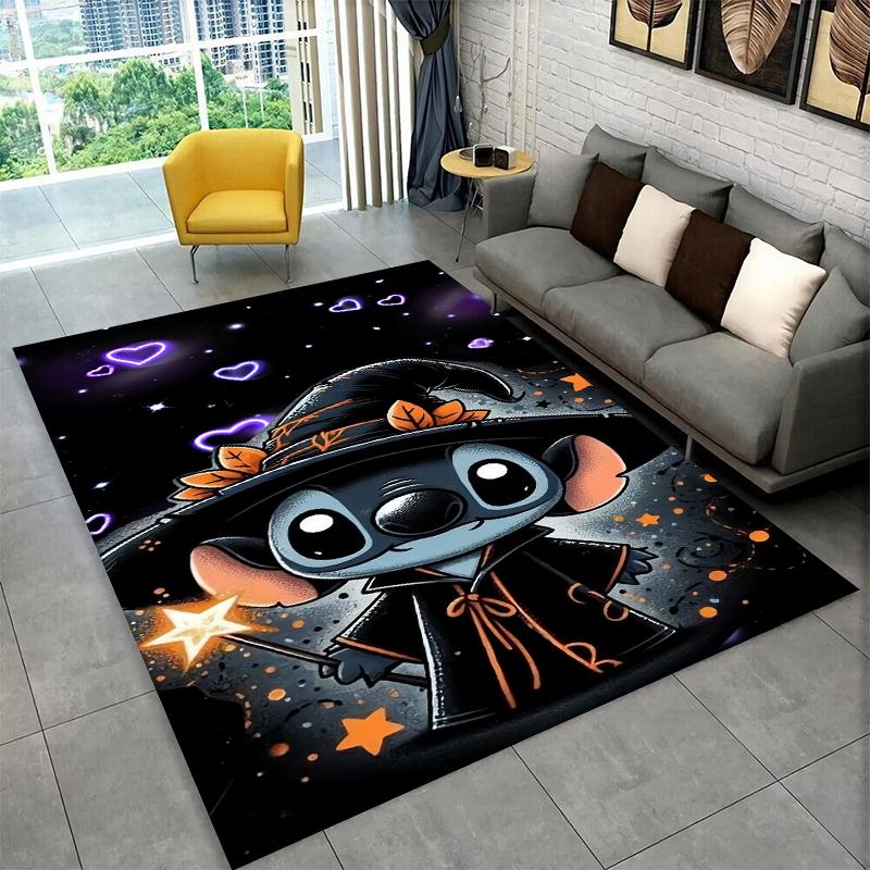 Cute S-Stitch Cartoon Non-Slip Area Rug for Living Room,Bedroom,Playroom,Soft Carpet Floor Mat Home Decor Rug Kids Room Gift