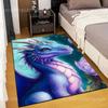 15 Sizes Blue-purple Dragon Floral Setting Print Carpet Rug for Living Room Bedroom Sofa Doormat Home Decor Non-slip Floor Mat