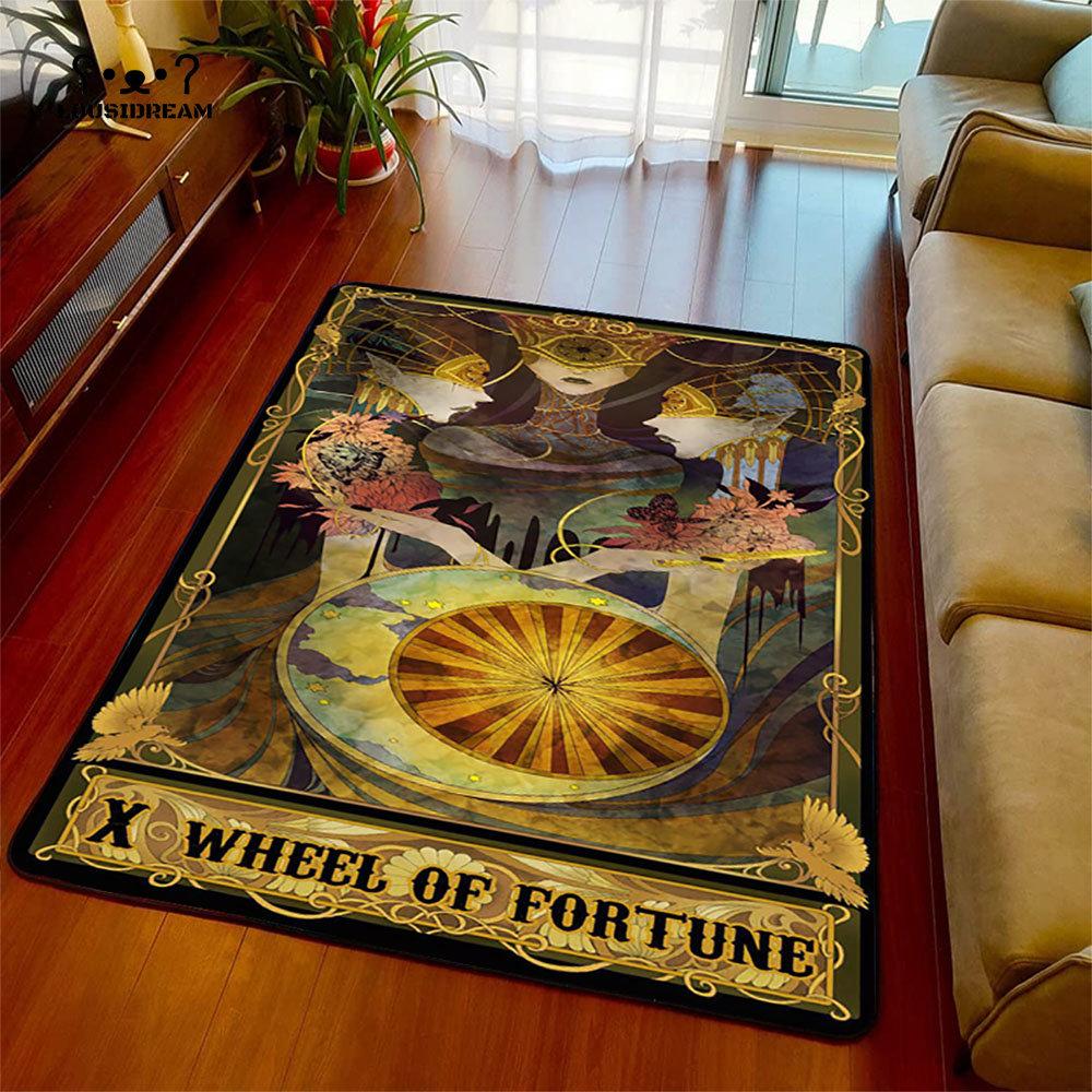 Tarotkarten Design Teppich Rutschfeste Teppiche Schlafzimmerteppich Teppich für Teenager Läufer Flur Bodenmatten Weihnachten Natal Geschenk Dekor