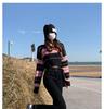 Women's High-Waisted Slimming Black Micro Flare Jeans with Raw Edge - Autumn 2024 Collection