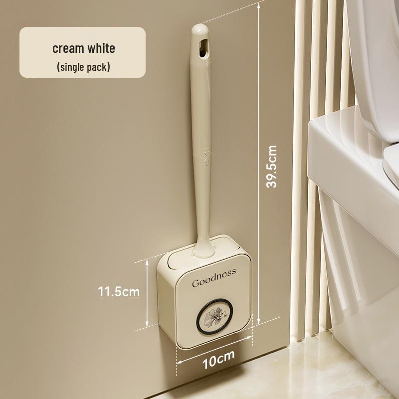 Luxury Wall-Mounted Silicone Toilet Brush Set - No Dead Angle Design