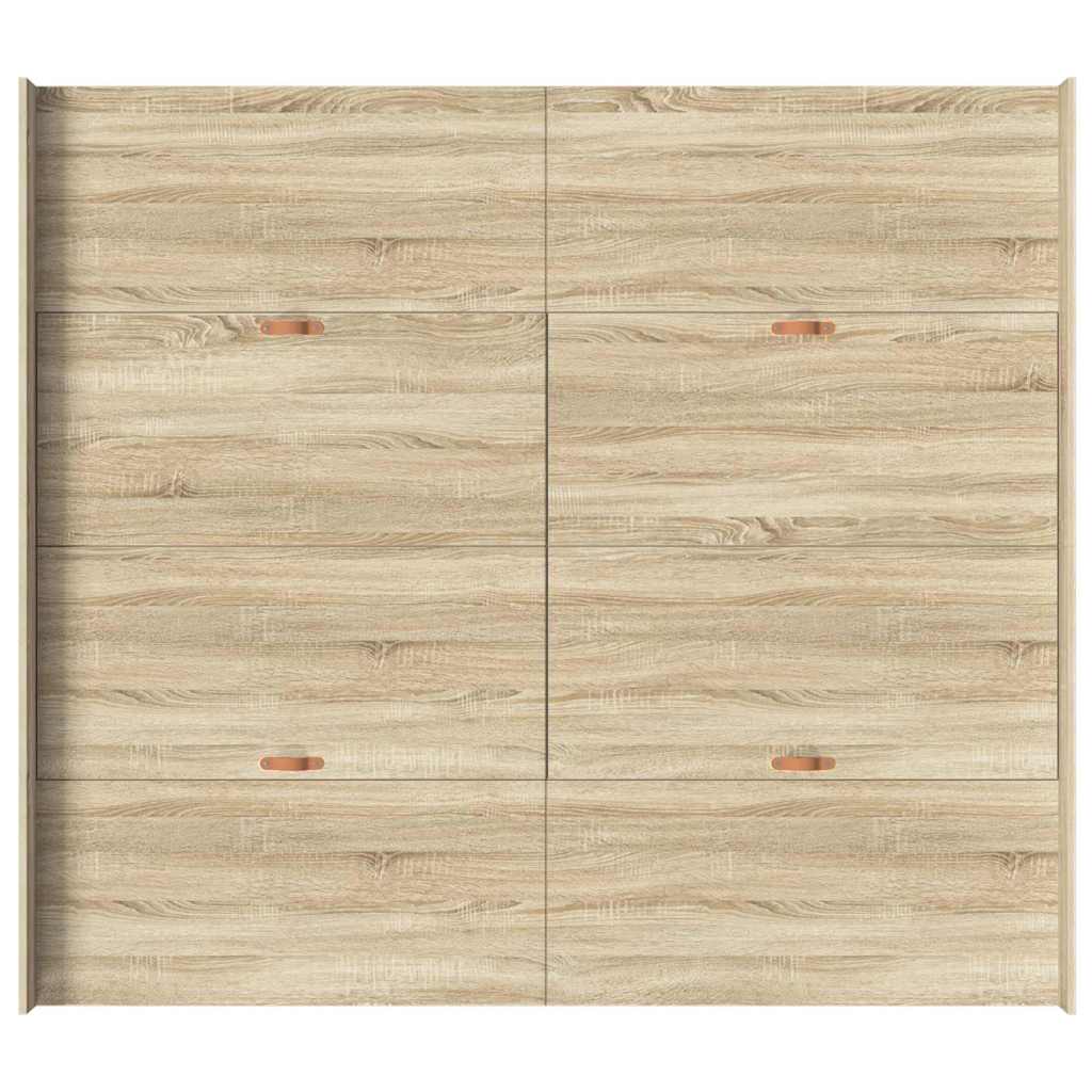 Storage Bed Frame with Headboard Sonoma Oak 180 x 200 cm