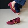 Fashion Leopard Luxury High Heels Retro Mary Janes Shoes Women Sneakers 2024 Autumn New Suede Shoes Elegant Dress Pumps Tenis De Mujer